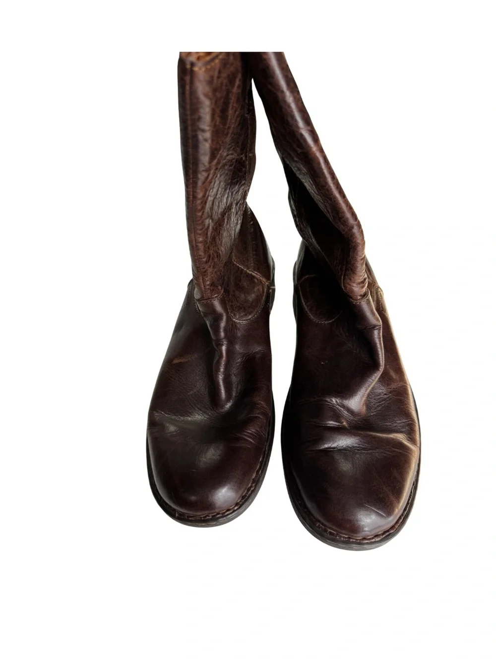 Born men’s Brown Leather Boots 11 mid calf outdoor casual neutral work